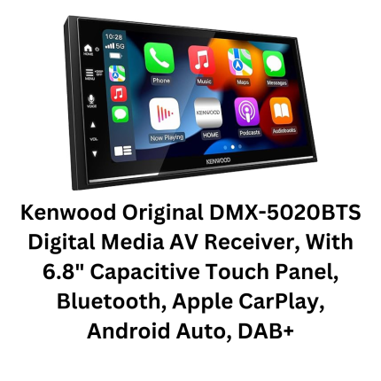 Kenwood DMX-5020BTS Digital Media AV Receiver, With 6.8" Capacitive Touch Panel, Bluetooth, Apple CarPlay, Android Auto, DAB+(Used)